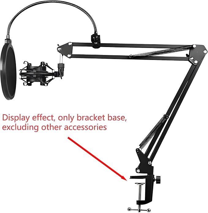 Universal C-Clamp Lamp Holder Desk Mount Clamp Base for Swing Arm Lights, DIY Lighting, Monitors, Workbenches