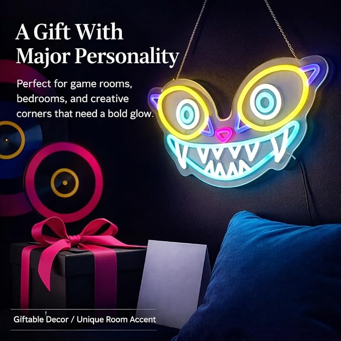 Tiger Neon Sign, | Fierce Animal Wall Light, Fantasy Game Room Light, 11.2"x16.5"