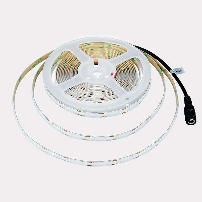 TOPAI 12V COB LED Strip Blue 16.4ft Dotless Outdoor IP65 Waterproof | High Density 480LEDs/M, Cuttable, Flexible, Self Adhesive Easy Install for Bar counter, Liquor cabinet