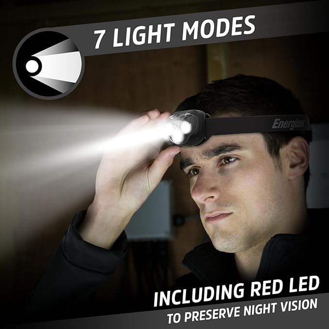 Energizer PRO-260 LED Headlamp (8-Pack), IPX4 Water Resistant Headlamps, High-Performance Head Light for Outdoors, Camping, Running, Storm, Survival LED Light for Emergencies (Batteries Included)