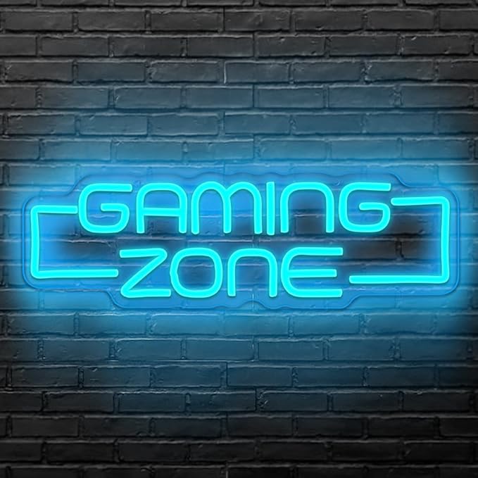 Gaming Zone Neon Sign,Game Zone Neon Sign for Teens Gamer Room Decor，Gaming Light Neon Sign for Gaming Wall Decor，Led Neon Gaming Sign for Gamer Gifts Boys