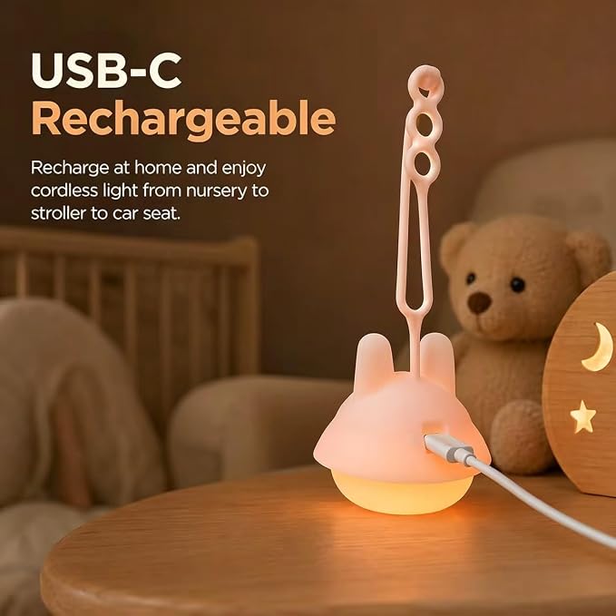 ShaArkMango Baby Car Seat Light for Night Driving, Rechargeable Car Seat Night Light for Babies, Soft Glow Backseat Travel Light with Gentle Eye Caring Design for Infants & Toddlers