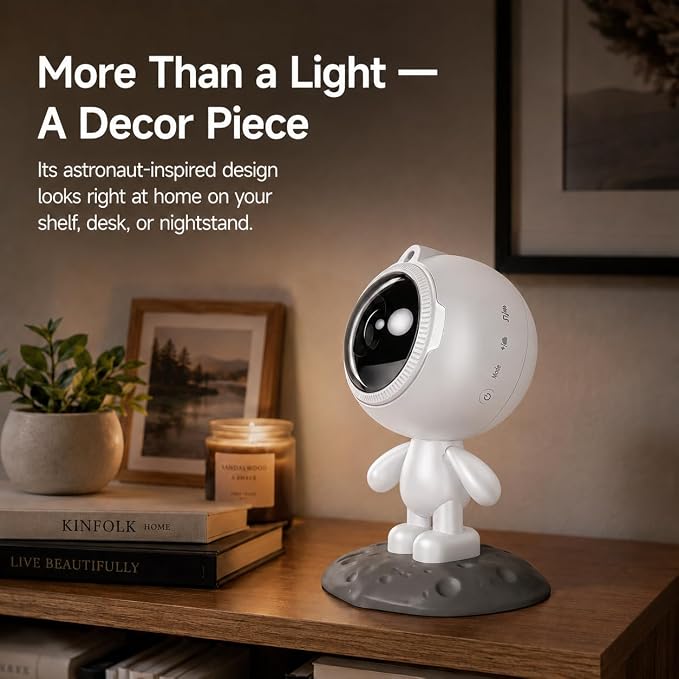 AIRIVO Dreamer Star Projector for Kids Bedroom, Cute Galaxy Night Light with Bluetooth Speaker, 8 White Noise Sounds, Remote Timer, Adjustable Head, Birthday Gift for Boys Girls Teens