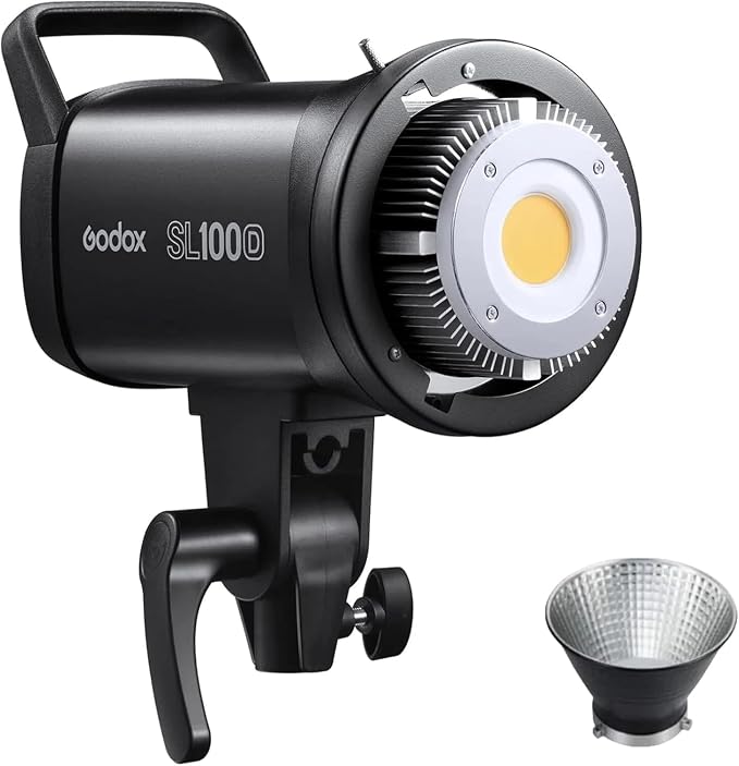 Godox SL100D 100W Daylight LED Video Light – 32,100Lux@1M, 5600K, CRI 96+, Bowens Mount LED Continuous Light, 8 FX, App Control, Silent Studio Lighting for Video Recording, Photography, Live Streaming