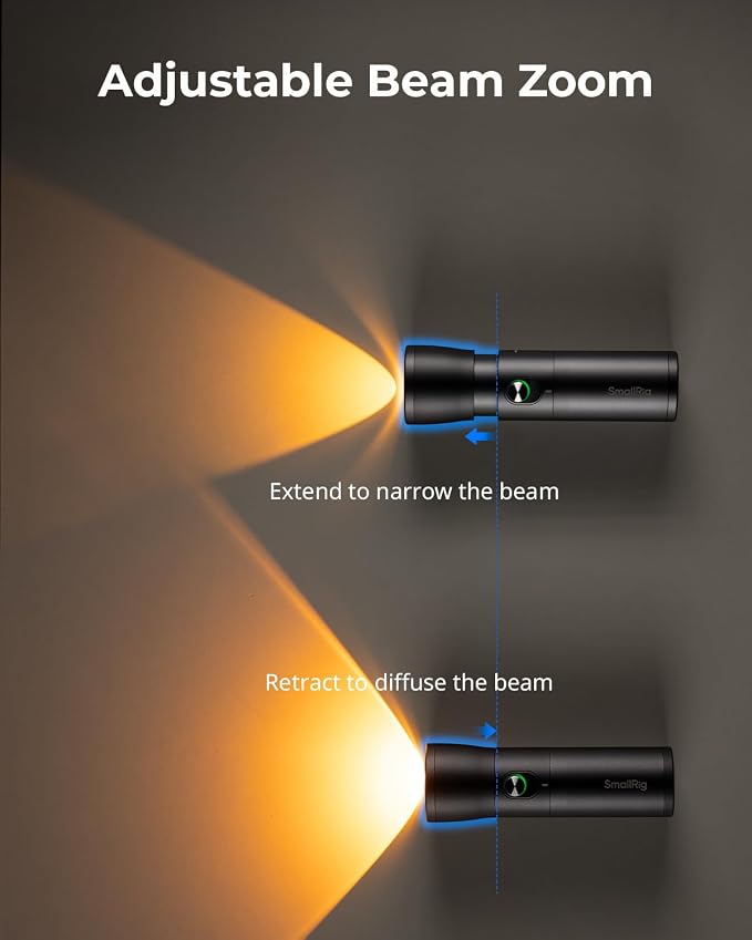 SMALLRIG RGB LED Photography Flashlight, 7500mAh Aluminum Alloy Patterned Ambient Light, 4 Color Fill Light with 20 Patterned Filters, Perfect for Photo, Content Creation Accessories RF10C 4634