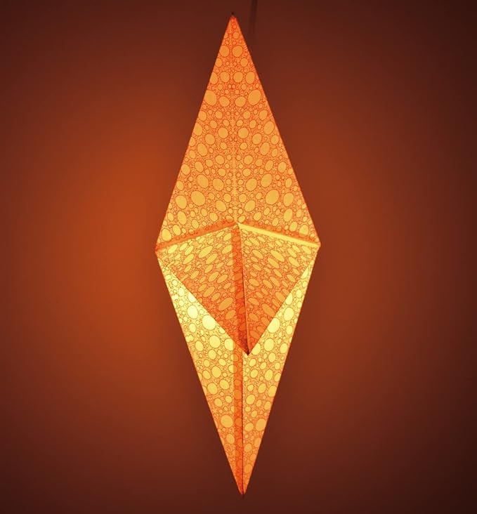Fizz Paper Star Lantern with 12 Foot Power Cord Included