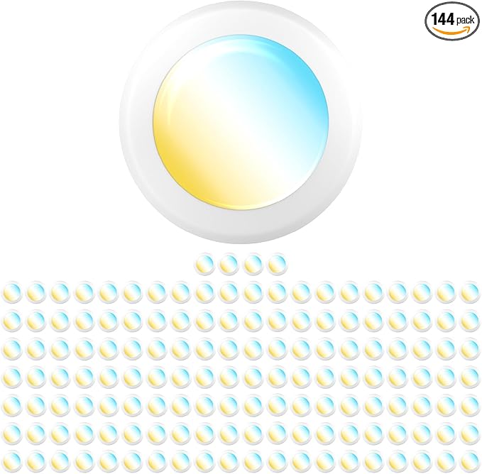 Sunco 144 Pack LED Disc Lights Ceiling 6 Inch, Flush Mount Disk Light, Recessed Can Lighting, 1050 LM, 15W (75W Equivalent), Selectable CCT 3000K/4000K/5000K/6000K/6500K, Dimmable, Damp Rated ETL
