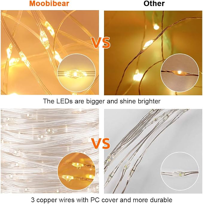 Ultra Long LED String Lights - 328ft 1000LEDs 8 Modes Dimmable Fairy Lights, Waterproof UL Listed Plug Copper Wire with Clear Casing and Remote Control for Room, Patio, Wedding, Party (Upgraded)
