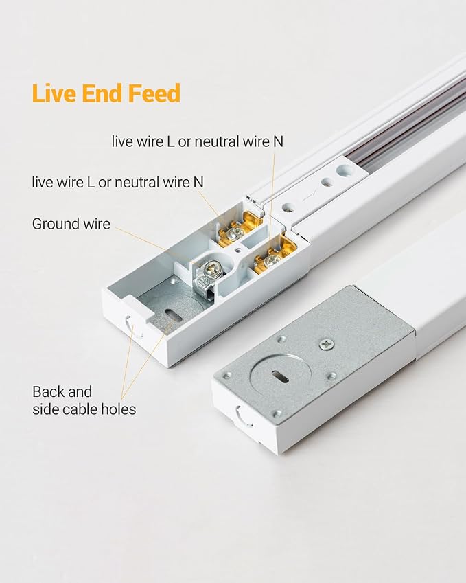 Zoomable 8 Lights LED Track Lighting Kit with 6.6FT H Type Track Lighting Rails, Dimmable White Track Lighting Fixtures Ceiling Modern Kitchen Spot Track Light Heads 4000K CRI90+ 12W 1000lm