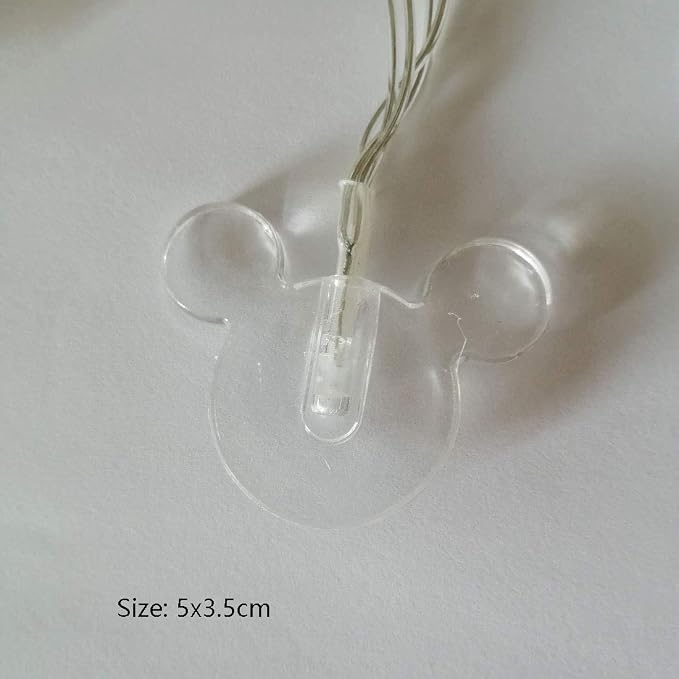 1.65m 10LEDs Decorative Cartoon Animal Mouse Night Mood Light Romantic Lamp for Home Indoor Bedroom Party Festival Décor(RGB Color Changing)