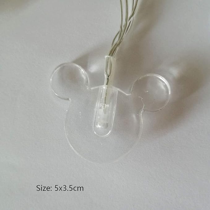 3m 20LEDs Decorative Cartoon Animal Mouse Night Mood Light Romantic Lamp for Home Indoor Bedroom Party Festival Décor (RGB Color Changing)