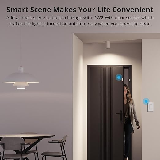 SONOFF Matter Smart Light Switch, 2.4GHz WiFi Light Switch, Neutral Wire Required Interruptor Inteligente, Alexa Light Switch Compatible with Alexa and Google Home, 1 Gang M5-1C-120W