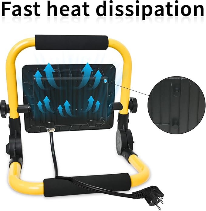 LED Light Work Stand: 3600LM Portable Lighting for Job Site, Construction & Garage Workshop,70W,IP66 Waterproof