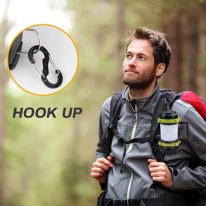 2Pack Camping Lantern, Rechargeable Flashlight & Emergency Light | 1000LM 6 Modes Battery Powered Lantern, 4000mAh Portable Camp Light for Outdoor Hiking, Hurricanes and Power Outages
