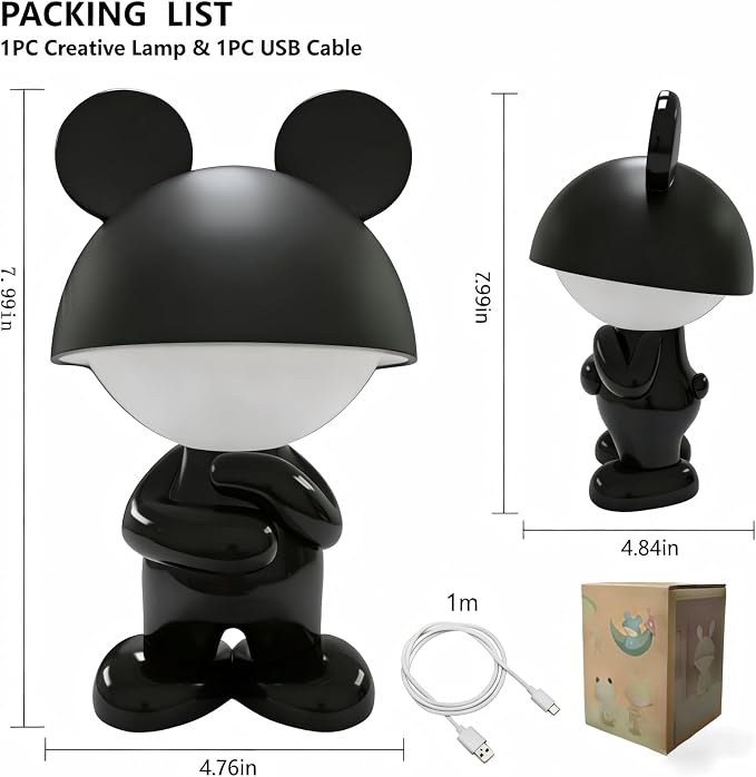 Night Lights for Kids,Rechargeable Table Light,Touch Bedside Lamps,Cordless Dimmable Warm White Light,Baby Nursery,Breastfeeding,Sleep Aid,Cute Decor Gifts for Newborns Toddlers Boys Girls