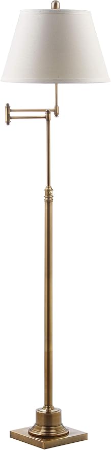 SAFAVIEH Lighting Collection Ingram Swivel Swing Arm Gold 60-inch Living Room Bedroom Home Office Standing Floor Lamp (LED Bulb Included)