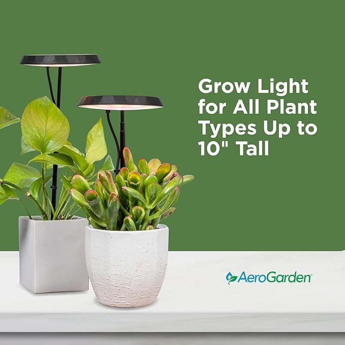 AeroGarden Stem Grow Light for Indoor Plants, Grow Live Plants Anywhere in the Home, Adjustable Light Modes, Black