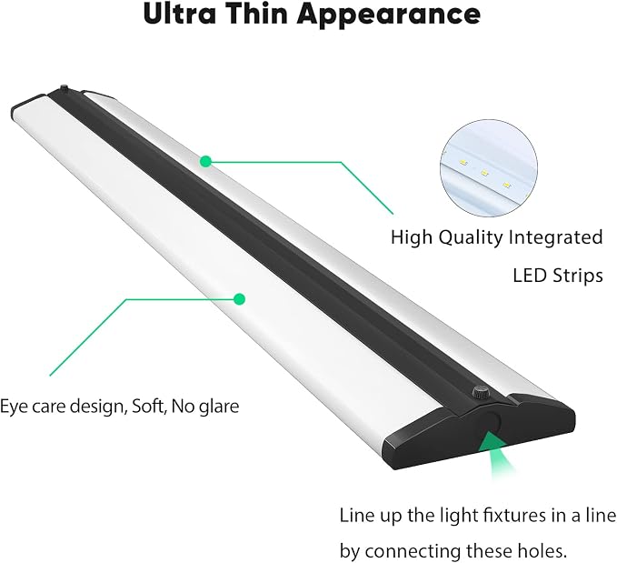 4FT LED Wraparound Light Fixture Ceiling Mount, Ultra Slim 50W LED Garage Light Flush Mount, 4000K Neutral White, 5500 Lumens Office Light, Fluorescent Fixtures Replacement, 4 Pack