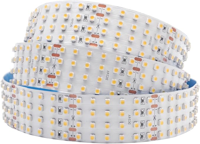 Brightest Quad Row Flexible LED Strip Lights - DC24V 3528SMD 146LEDs/Ft CRI 95 1,170Lumens/ft- Super Bright LED Tape Lights for Photography Studios, High-Speed Video Capture