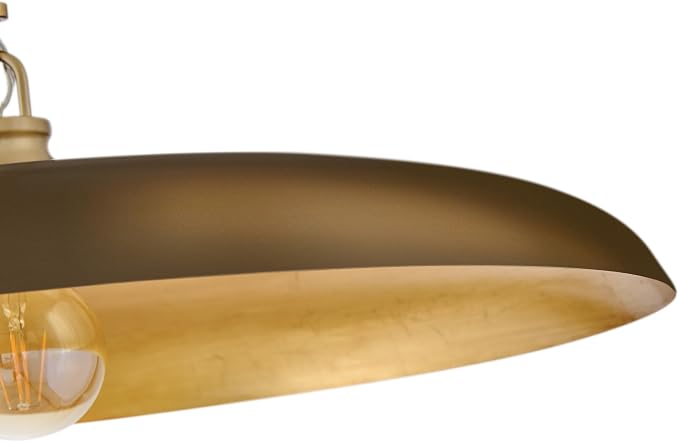 Hinkley Sadie 24" Large Dome Chandelier, Heritage Bronze/Lacquered Brass | Two Tone Saucer Pendant, Includes (5) 7" Downrods, Needs a Med. LED Bulb, Adjustable Height, Dining Room, Kitchen