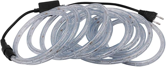 1/2" Rope Light, 2-Wire Waterproof LED Rope Light Kit, 110V-120V PVC 30 LED/M Tube Lights Strip for Background, Outdoor, Christmas, Home Decoration (20ft, Red)