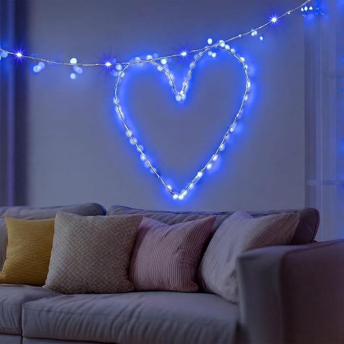 Macarrie 3 Pcs Blue Fairy Lights USB Powered 16 ft 50 LED String Lights Plug in for Indoor Outdoor Bedroom DIY Party Wedding Home Festival Tree Garden Xmas Decoration