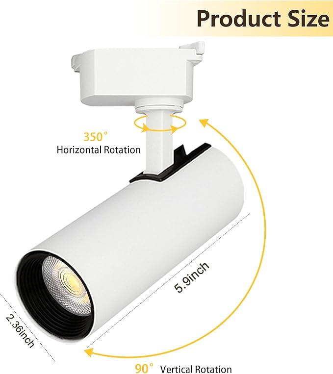 H Type LED Track Lighting Kit, Track Lighting 24 Heads Warm Light 3000K 25W 2700lm High Brightness Dimmable Track Lighting System with 26ft Track Rail, Adjustable Angle Light Heads