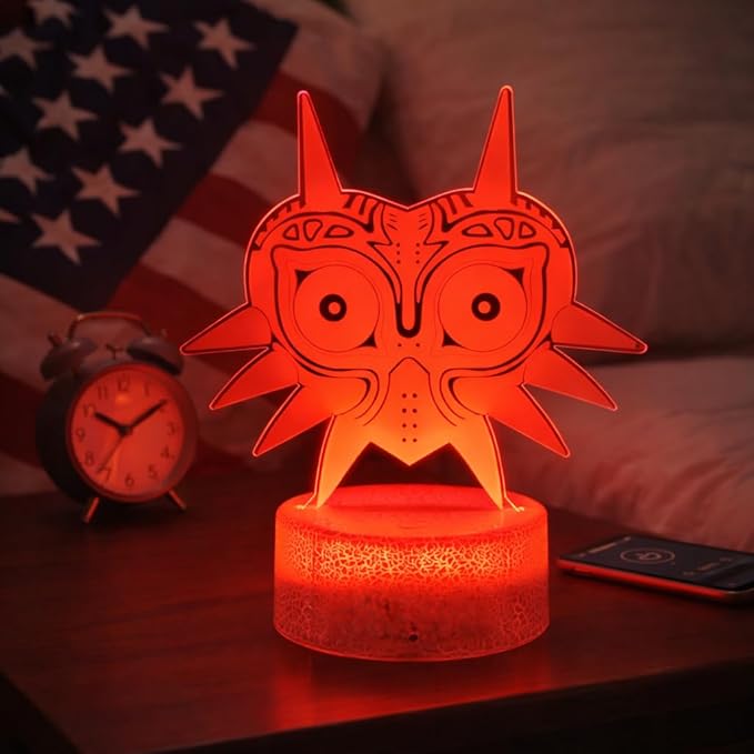 3D Night Light, 16 Color Changing Cartoon USB Desk Lamp, Crest of Hyrule Illusion Lighting with Remote Control for Home Decor Gift for Kids. (2)