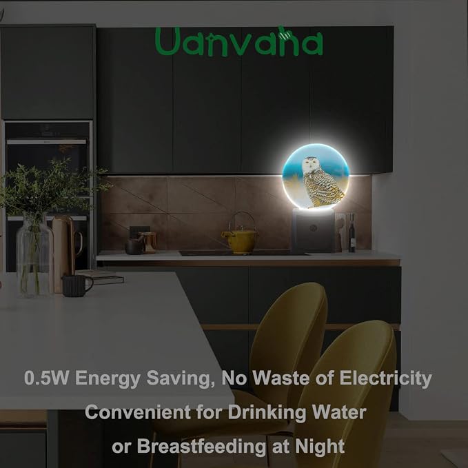 Snowy Owl Night Lights Plug into Wall Bird in Wild LED Dusk to Dawn Plug-in Nightlight Auto Sensor for Bedroom Bathroom Hallway Living Room
