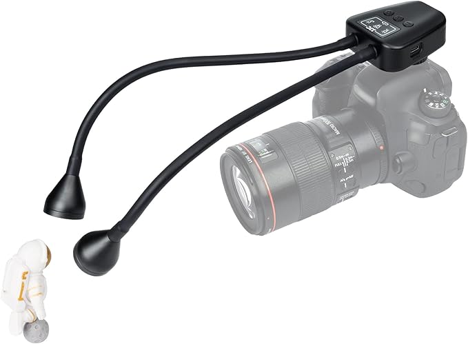 LED Macro Arm Light with 10 Level Ajustable Brightness,CRI 95+ 5600K Macro Photography Lighting Support Type-C Charge for DSLR Mirrorless Camera for Insect Plant Jewelry Close-up Shooting