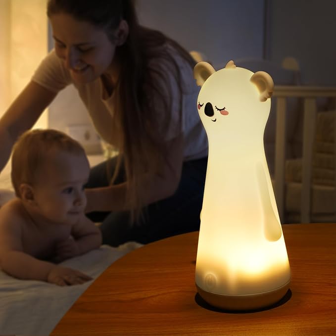 ShaArkMango Night Light with Flashlight for Kids Function Rechargeable LED Dimmable Night Light Toddler Bed Room Glow in Dark Handheld Emergency Flashlight for Nursery Hallway Stairway Walking