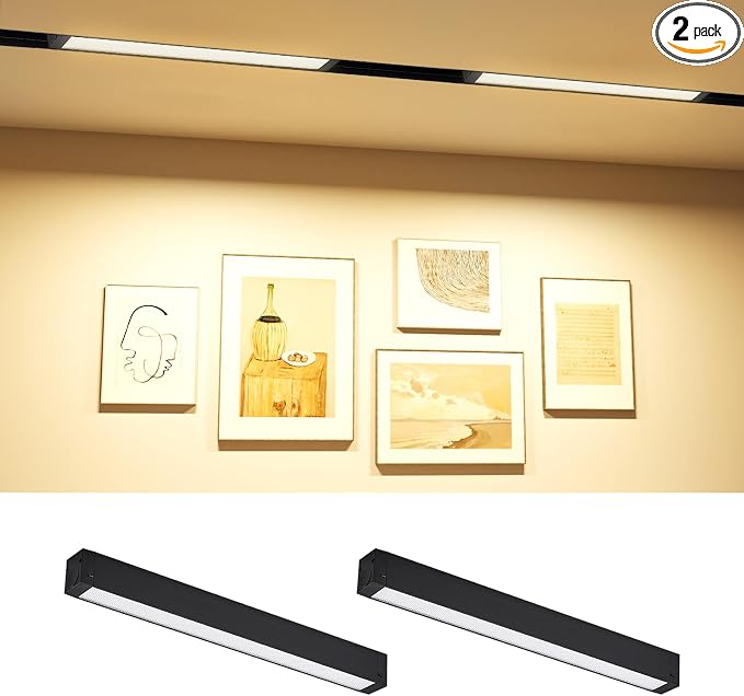 SCON 15W Adjustable CCT Linear LED Floodlight Lamp Head 2-Pack, 24V DC Head | 3000K-4000K-6000K for Recessed Track Lighting Systems, Modular Track Lighting Solution for Home, Office and Retail Spaces