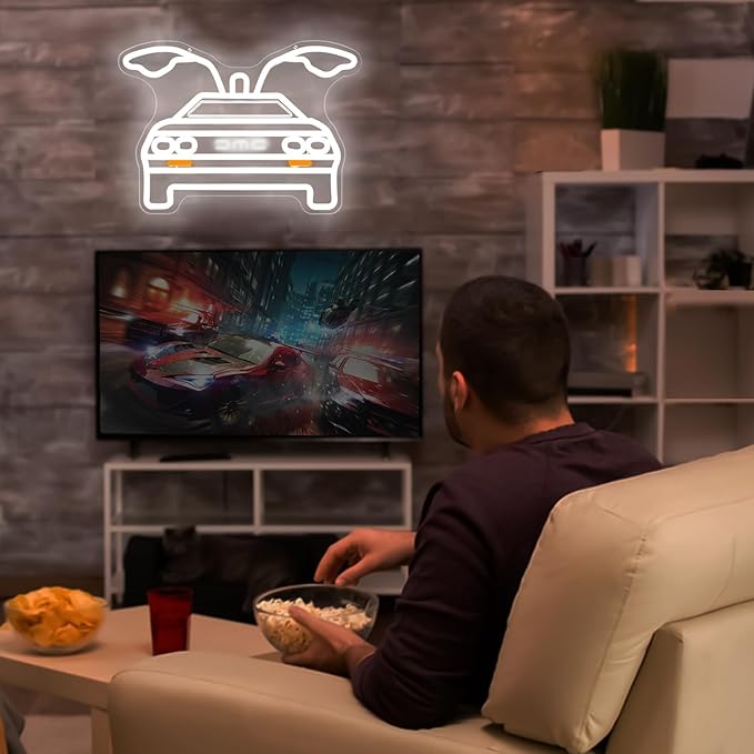 Back To Future Neon Sign Future Car Neon Signs for Wall Decor Dimmable Led Signs for Bedroom Wall Light Up Sign for Bar Office Neon Gifts for Movie Fans