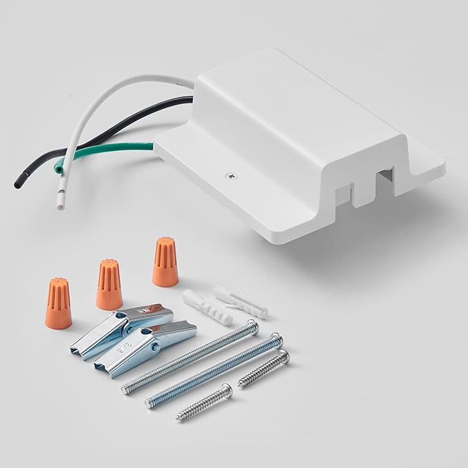 VANoopee H Track Floating Canopy Connector White - Single Circuit, LED Track Lighting Accessories, Easy Install