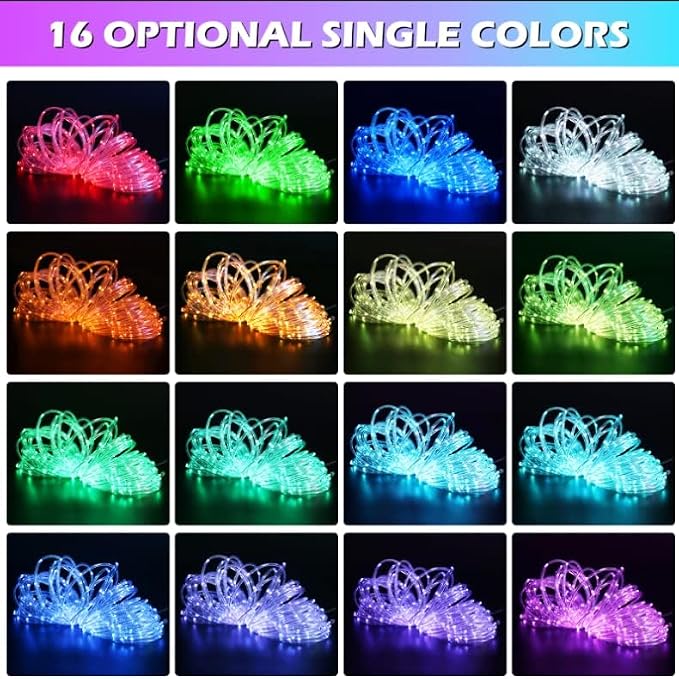 99FT Rope Lights Outdoor, 300 LED String Lights 16 Color Changing with Plug & Remote, IP68 Waterproof Twinkle Christmas Lights for Indoor Bedroom Patio Garden Party Holiday Decorations