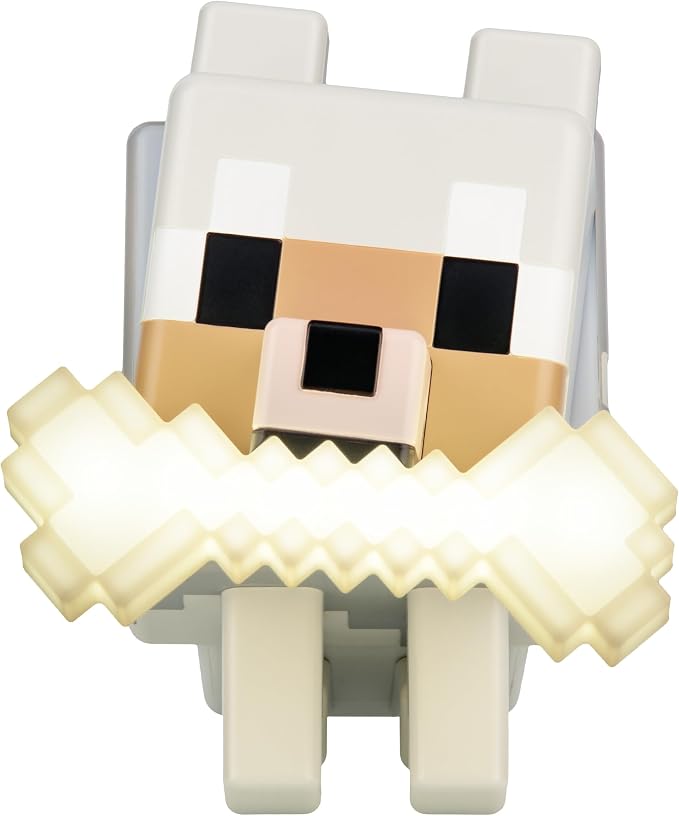Paladone Minecraft Wolf GloBuddies 3D Color Changing Light – Officially Licensed LED Night Lamp, Tap to Change Color, Battery Powered Gaming Decor | Tap To Change Colours • Soft Ambient Night Glow • Battery Powered Light • Ideal Gaming Room Decor