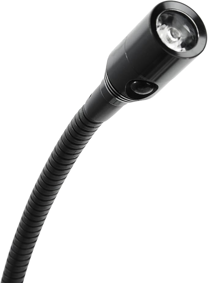 Reading LED Light for Bedside Bedroom Wall Mount Adjustable Gooseneck Black