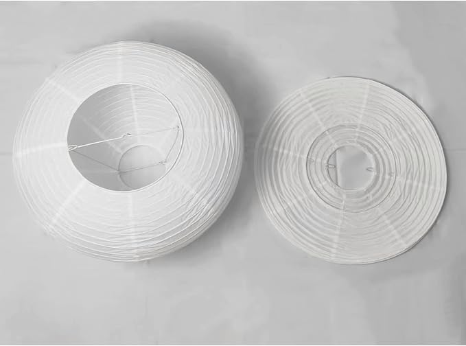Mushroom Paper Lampshade（17inch）, White Folding Lamp,Interior Trim Lantern,Paper Ceiling Lamp Shade