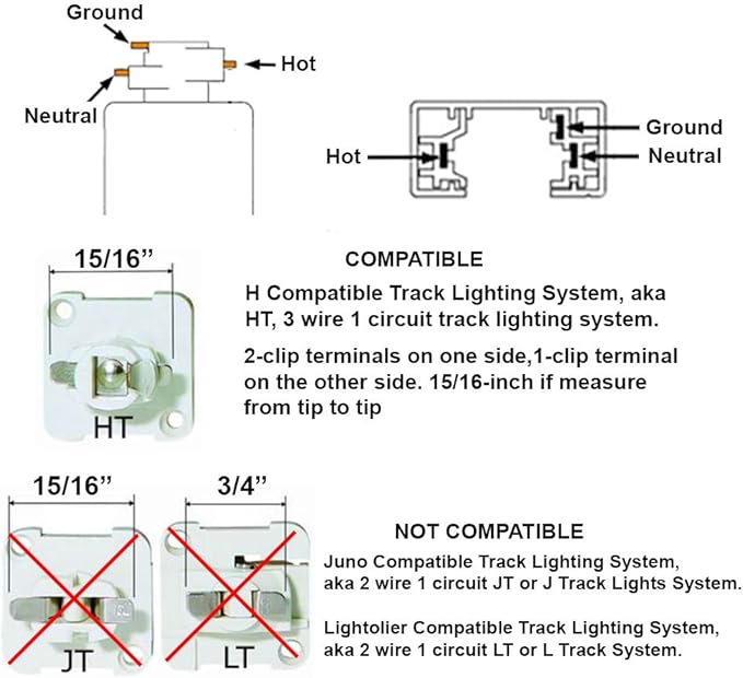 H System Track Outlet Adapter H860-BK (BLACK)