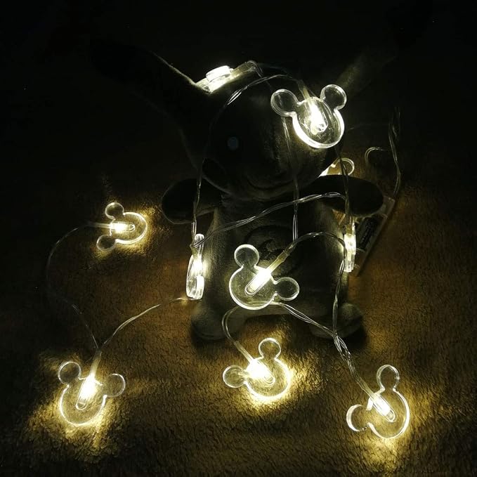 3m 20LEDs Decorative Cartoon Animal Mouse Night Mood Light Romantic Lamp for Home Indoor Bedroom Party Festival Décor (Warm White)