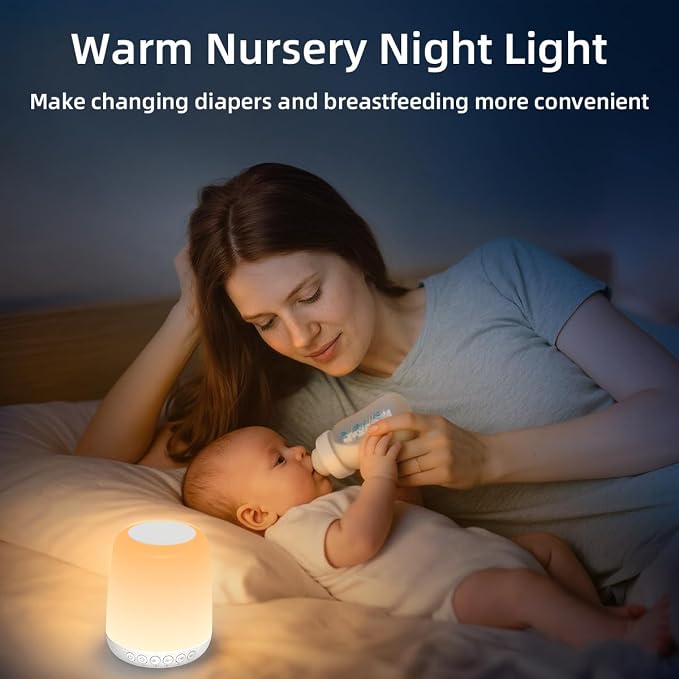 Night Light LED Touch Night Dimmable with 20 Levels of Brightness 4 Timers Rechargeable Battery for Bedroom Baby Nursery Living Room Home for Kids and Adult Breastfeeding Sleep Aid White