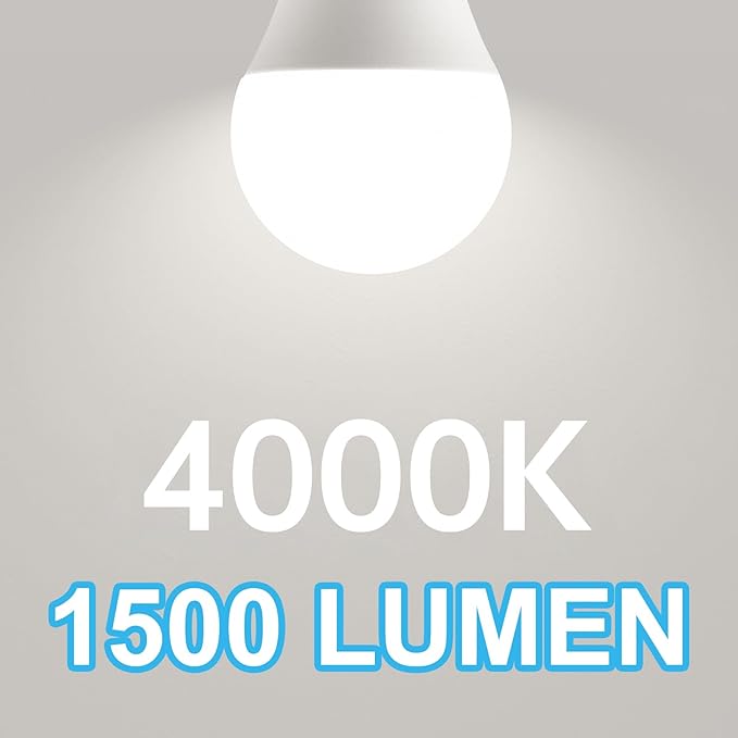 2PK 4000K Garage Door Opener Light Bulbs, 1500LM Ultra Bright, Minimize Interference, Compatible with Most Garage Door Openers, 12W, 5000K White, 120V, A19 Bulbs with E26 Base