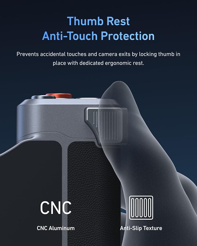 【for iPhone 17 Pro Only】 TELESIN Master Grip Kit, Magnetic Phone Camera Grip Kit Built-in 3200mAh Battery - Wireless Charging - Graphene Case for iPhone Cooling - DSLR Style Grip Handle Holder