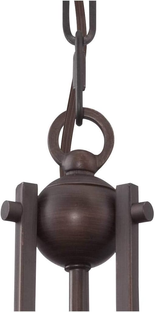 Charleston 13 1/2" Wide Clear Glass and Bronze Pendant Light Light Fixture | Brown Small Farmhouse Industrial Rustic Shade Dining Room House Bedroom Entryway Kitchen Island Hallway High Ceilings