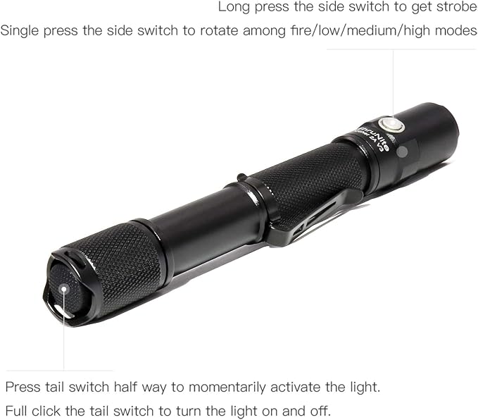 ThruNite 2PCS Archer 2A V3 Cool White LED Flashlight 500 Lumens, Mini AA Flashlight with Lanyard, IPX8 Water-Resistant Dual Switch Outdoor Flash Light - CW