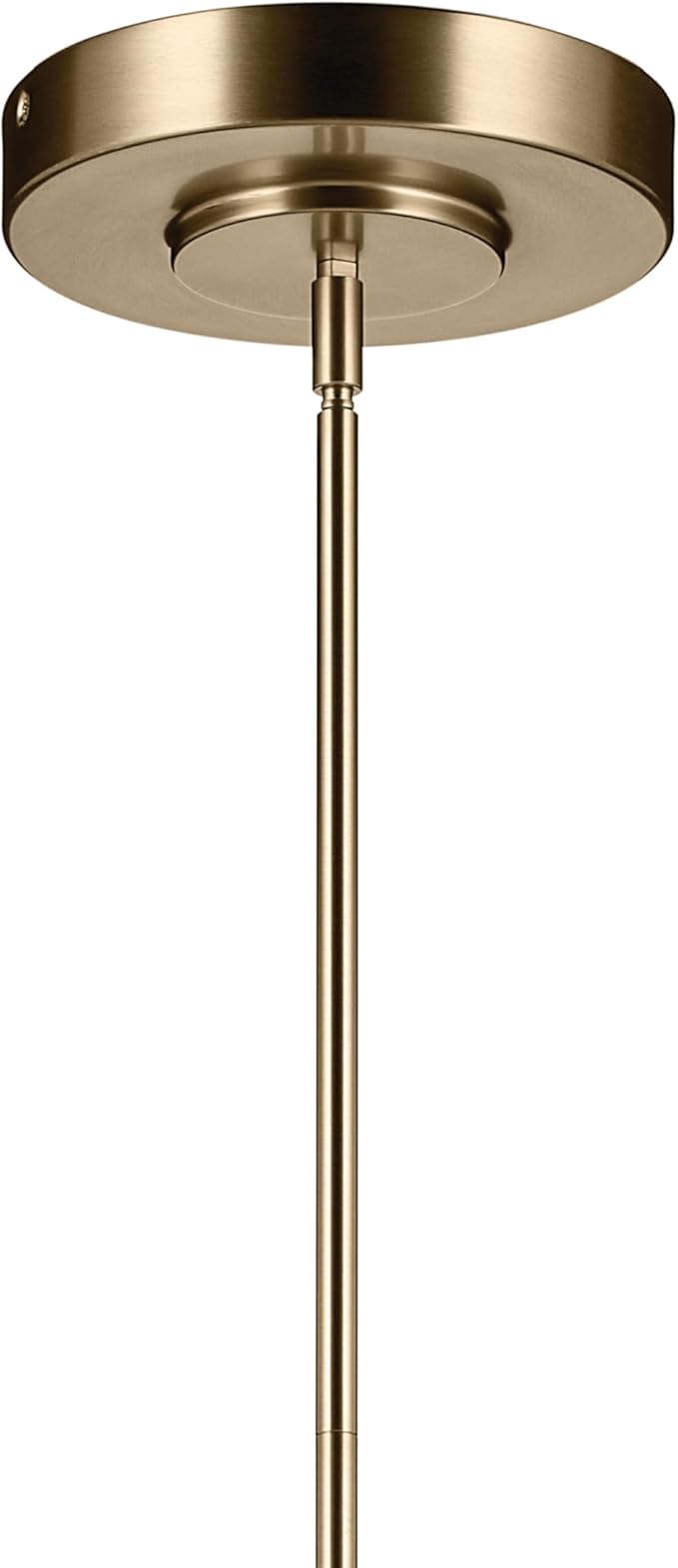 Kichler Riven LED 1-Light Linear Chandelier with Clear Fluted Glass in Champagne Bronze, Sloped Ceiling Compatible, for Kitchen or Dining Room (9.5" x 8" x 48.25"), 52753CPZLED