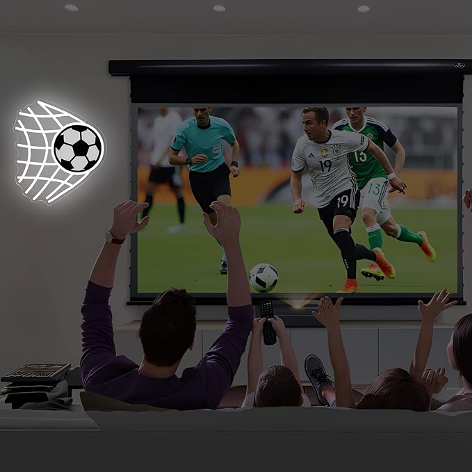 Soccer Goal Neon Sign for Wall Decor Soccer Led Sign World Cup Neon Light Dimmable 2026 Football Championship Light Up Signs for Football Theme Party Man Cave Game Room Bar Club Sports Gift for Fan