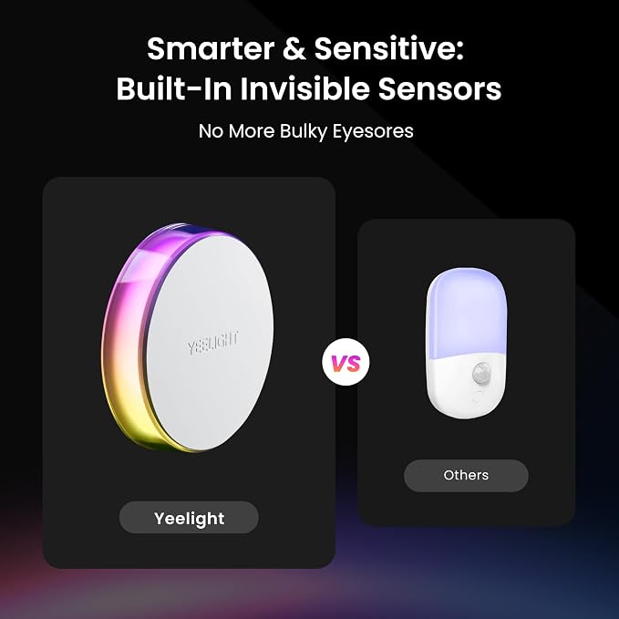 YEELIGHT Night Light, Motion Sensor Night Lights for Kids, USB-C Rechargeable Magnetic Nightlight with 11 RGB Scenes, Nursery Night Light, LED Nightlight for Bedroom, Hallway, Stairs, Bathroom