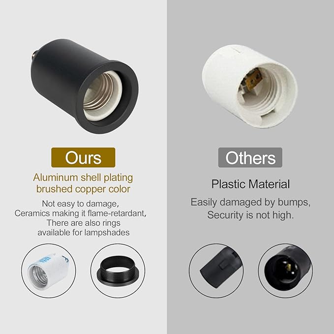 Hanging Light Cord Kit with Plug,Pendant Lamp Rope with Switch,Ceramic Bulb Socket,for DIY Lampshade Replacement Lantern Cord,Swag Lamp kit Plug in,Cloth Wrapped 15ft Black 2Set