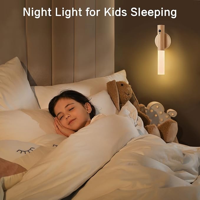 Montford Wall Sconces Set of Two Battery Operated, Motion Sensor Night Light Magnetic Wall Light Rechargeable Wall Sconce, Peel and Stick Sconce Lights for Hallway